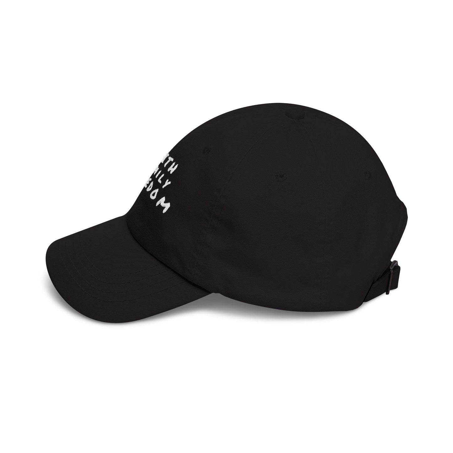 Embroidered Dad Cap, Faith Family Freedom Hat, Baseball Cap for Dad, Men's Hat with Inspirational Words, Religious Gift for Him