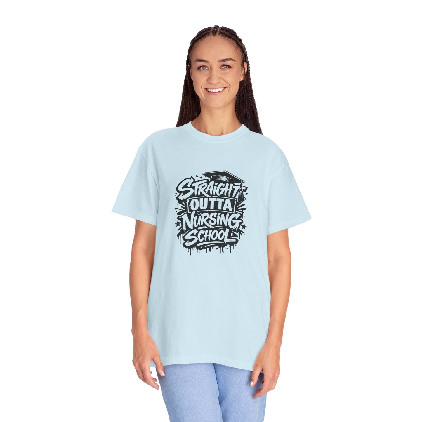 Straight Outta Nursing School T-shirt | Nursing Graduate Tee, Cap Graphic