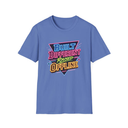 Built Different Raised Offline T-Shirt | Retro 80s Neon Graphic Tee