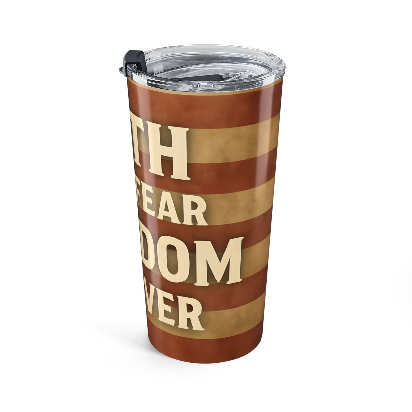 Faith Over Fear Freedom Forever Tumbler, Christian Gift, Inspirational Drinkware, Religious Quote Cup, Motivational Travel Mug, Positive