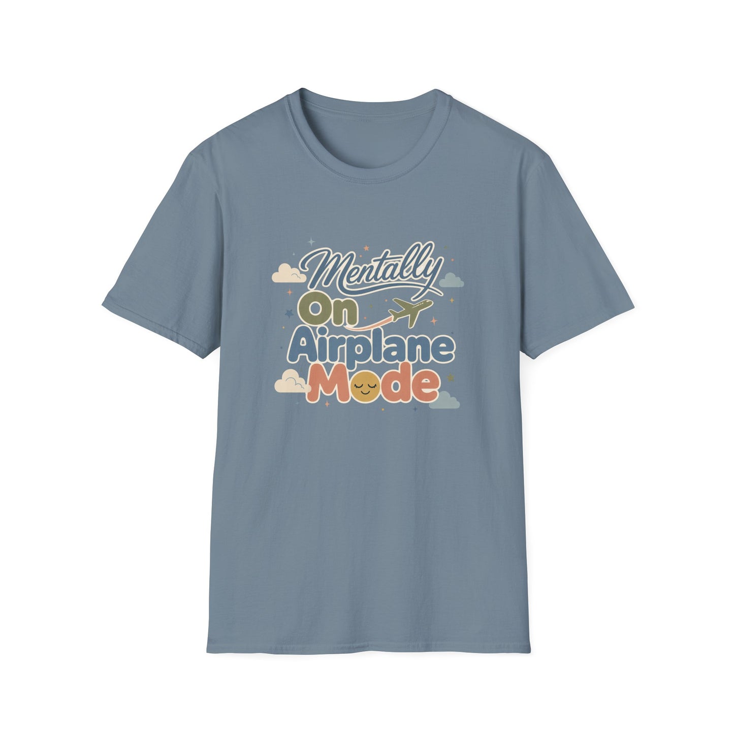 Mentally On Airplane Mode T-Shirt | Travel Plane Graphic