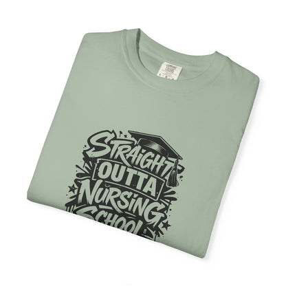 Straight Outta Nursing School T-shirt | Nursing Graduate Tee, Cap Graphic