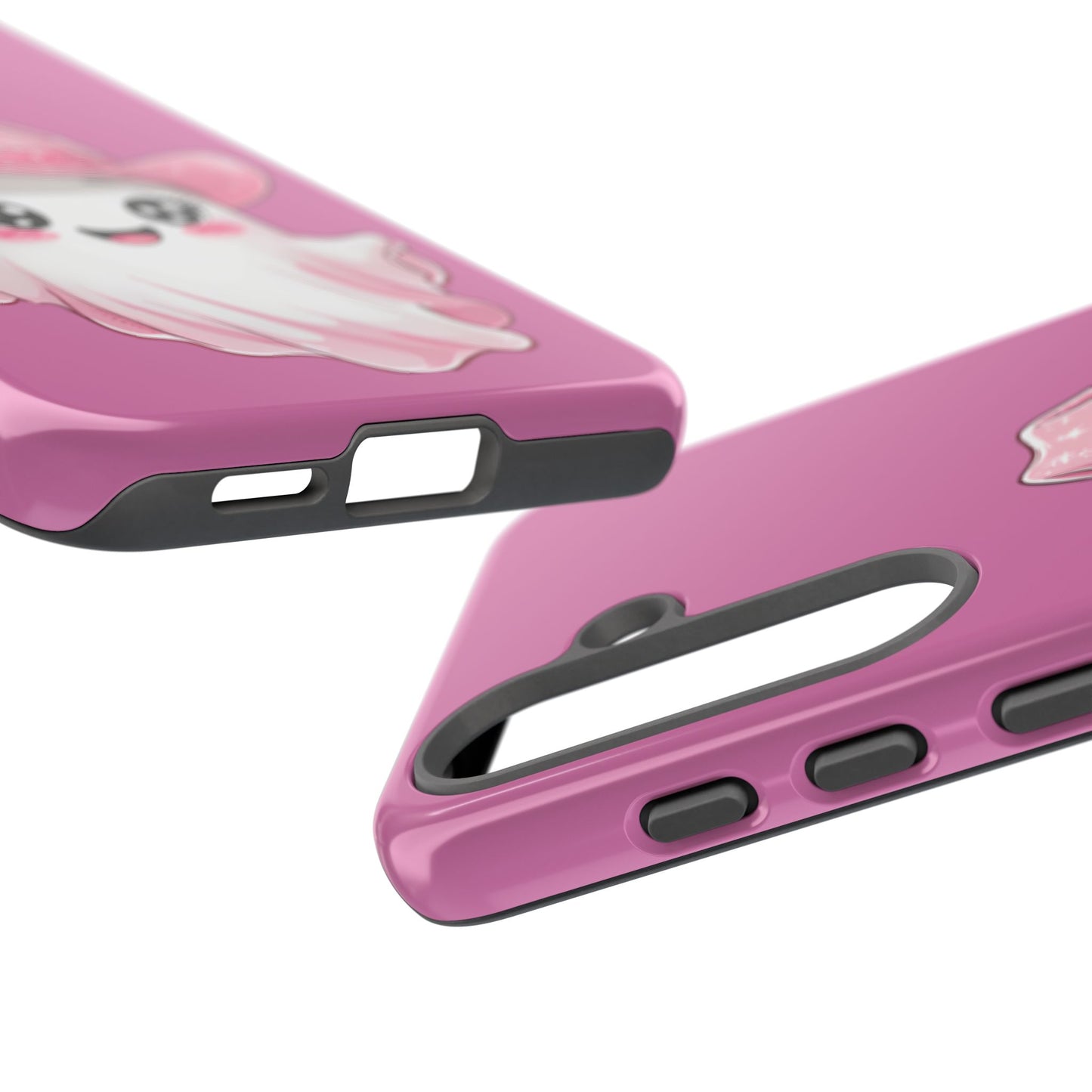 Cute Ghost Phone Case - Fun, Whimsical, Kawaii, Halloween, Gift Idea, Pink Ghost Design