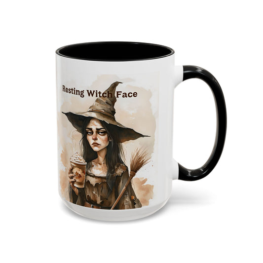 Resting Witch Face Coffee Mug - Halloween Mug, Funny Mug, Witch Mug, Halloween Gift, Coffee Lover Gift