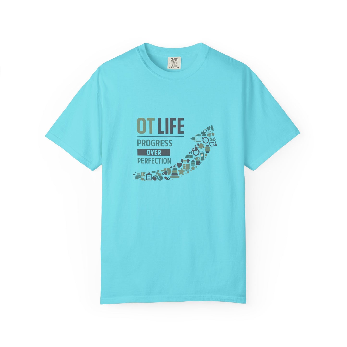 OT Life Progress Over Perfection T-Shirt | Occupational Therapy Arrow Design