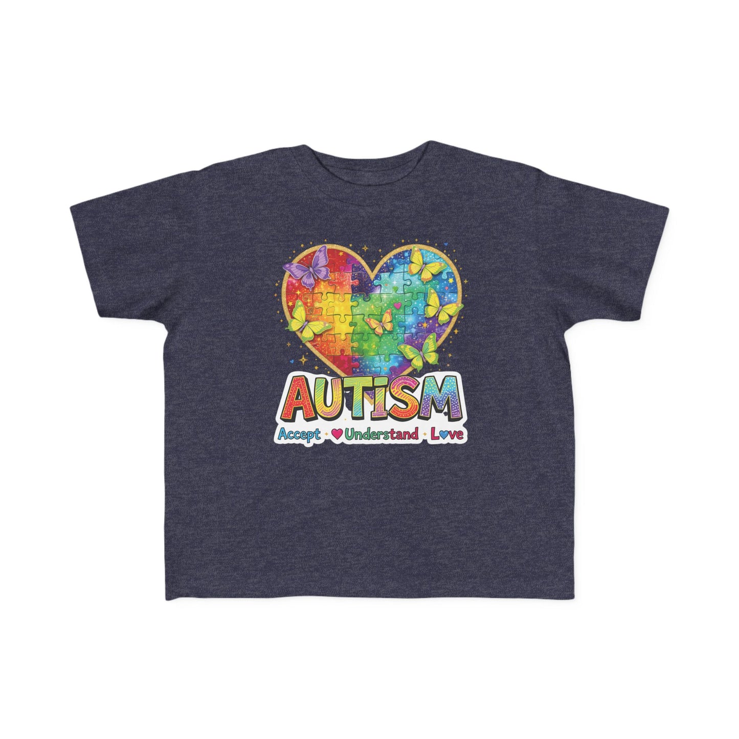 Autism Puzzle Heart Toddler Tee | Accept Understand Love