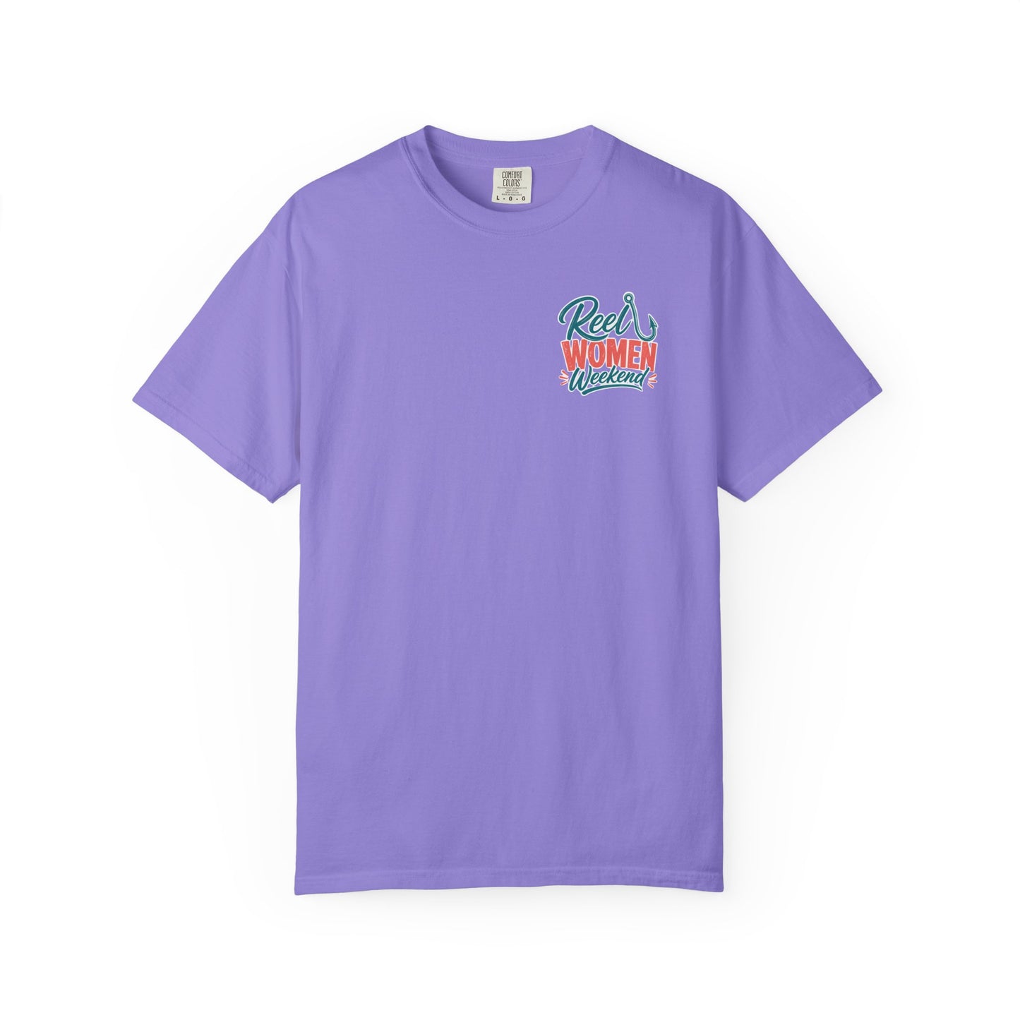 Reel Women Weekend T-shirt | Fishing Hook Typography Tee