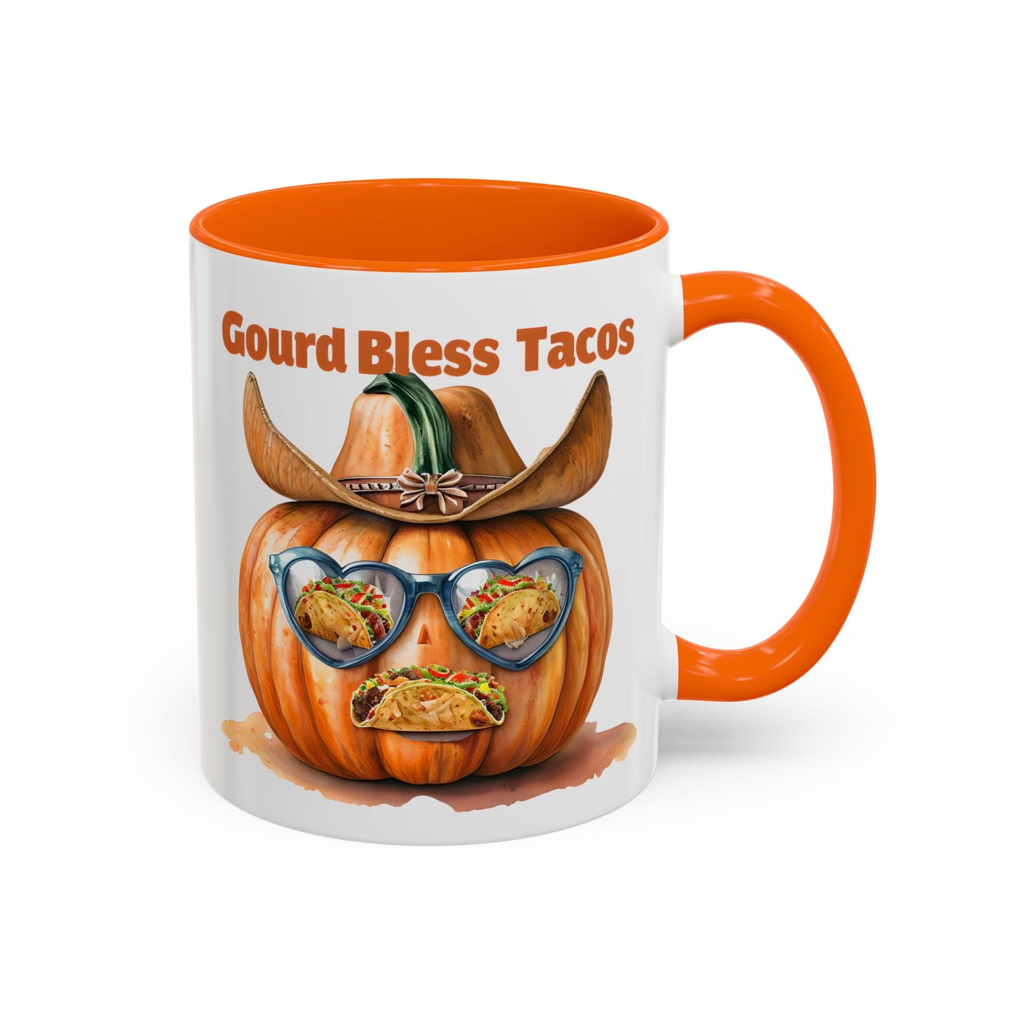 Gourd Bless Tacos Coffee Mug - Perfect for Fall, Halloween, Thanksgiving, Taco Lovers, Kitchen Decor
