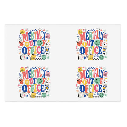 Mentally Out Of Office Sticker Sheets | Decorative Planner Stickers, Cute Office Humor