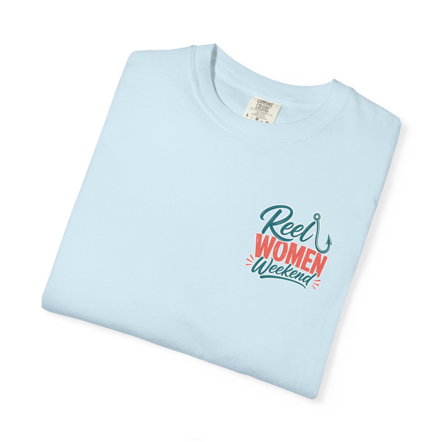 Reel Women Weekend T-shirt | Fishing Hook Typography Tee