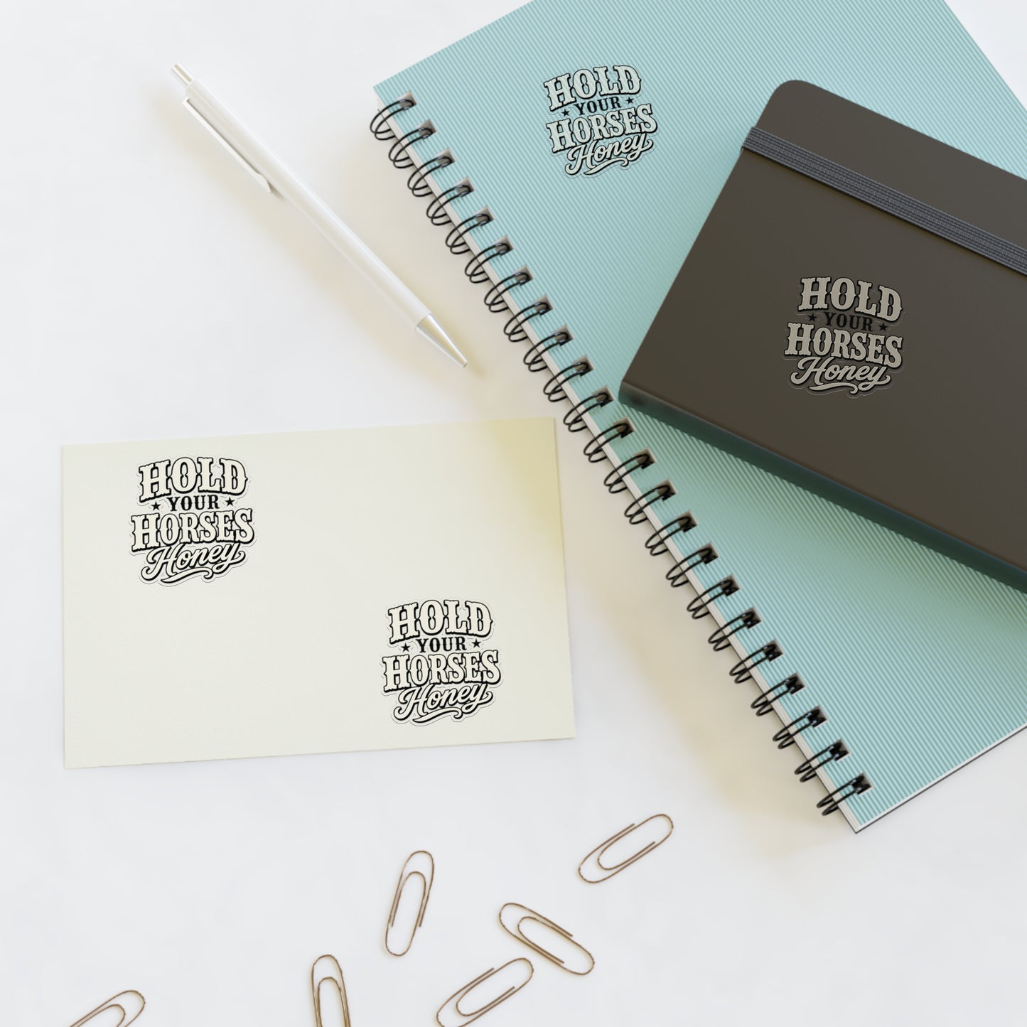 Hold Your Horses Honey Sticker Sheet | Western Retro Phrase Stickers