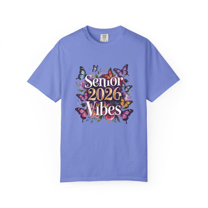 Senior 2026 Vibes T-Shirt | Butterfly Graduation Design