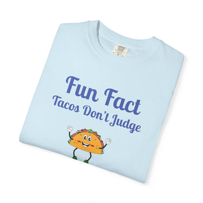 Fun Fact Taco Unisex Tee - Humorous Foodie Shirt, Gift for Taco Lovers, Casual Wear, Cute Graphic Tee