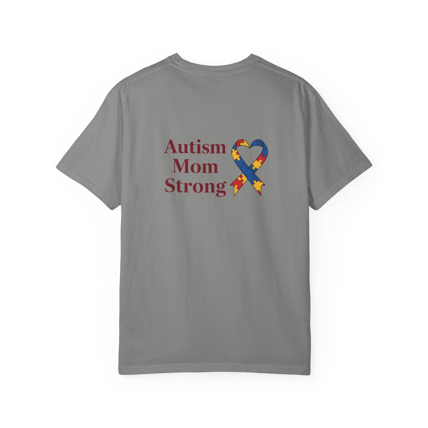 Autism Mom Strong T-shirt | Autism Awareness Puzzle Ribbon