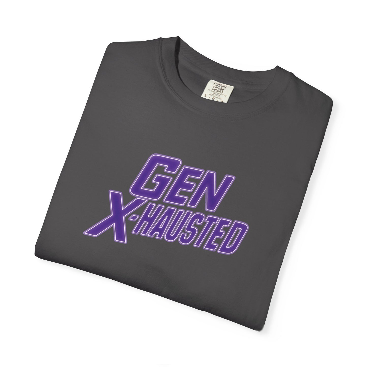 Gen X-Hausted Unisex T-shirt, Forgot Again Found Out Funny Tee, Gen X Humor Gift, Retro 80s 90s Shirt, Vintage Style Clothing
