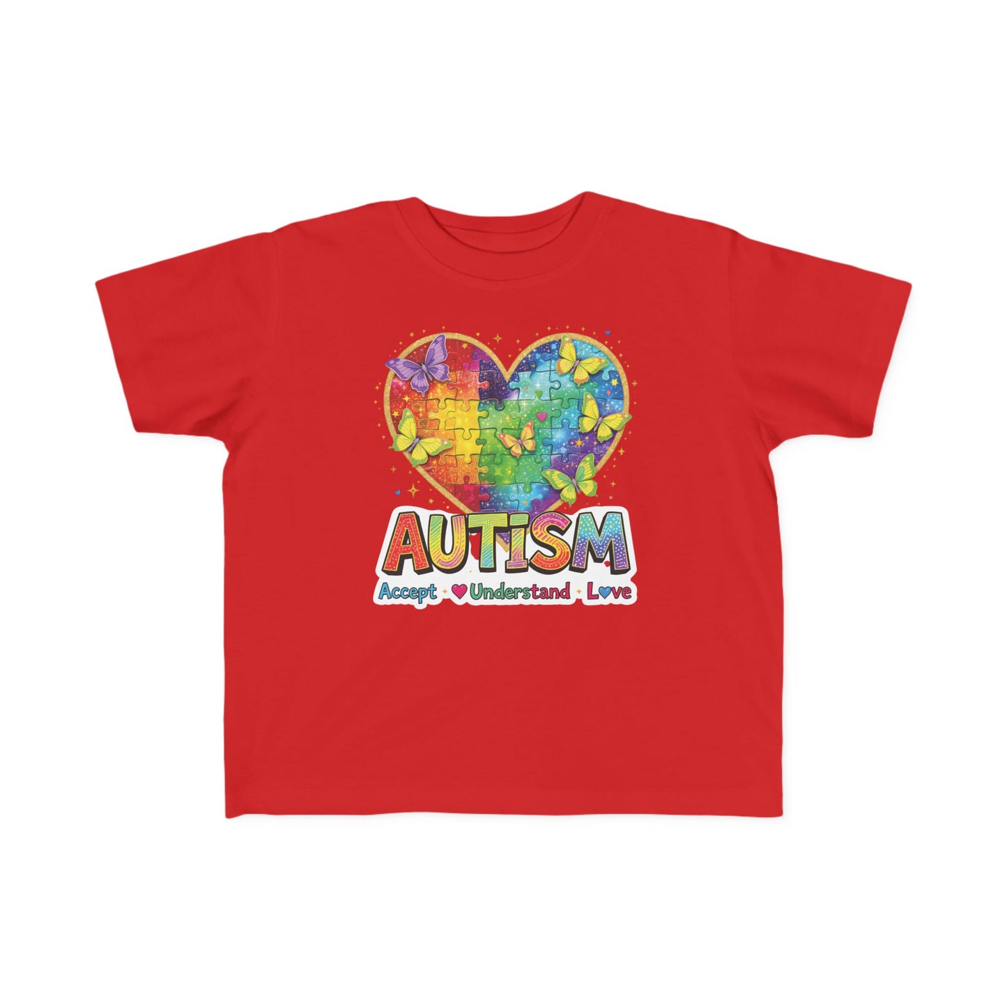 Autism Puzzle Heart Toddler Tee | Accept Understand Love
