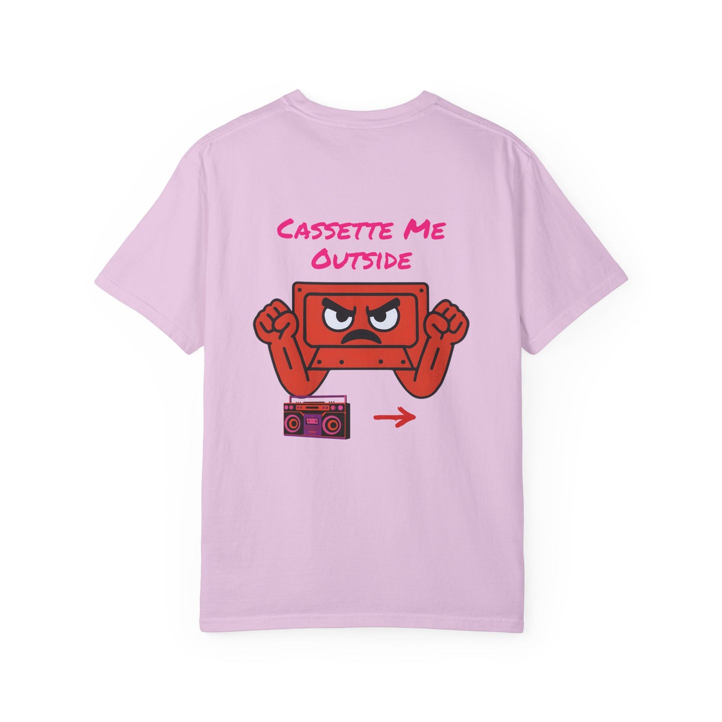 Cassette Me Outside T-shirt, Gen X Humor Tee, Vintage Music Lover Shirt, Retro 80s Graphic Top, Unisex Garment-Dyed Tee, Cassette Tape Shirt