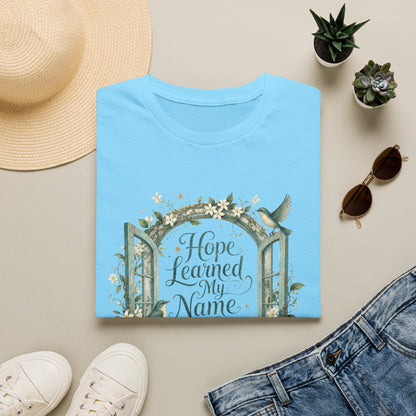 Hope Learned My Name T-Shirt | Abuse Survivor Inspiration