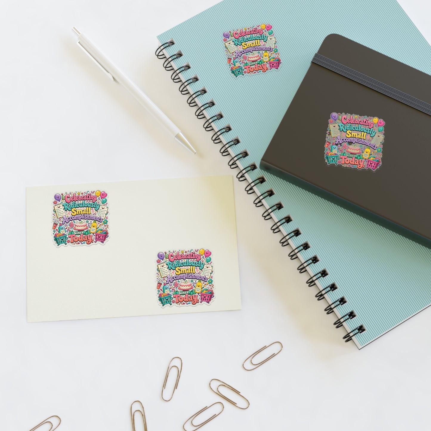 Celebrating Ridiculously Small Accomplishments Sticker Sheets | Cute Planner Stickers, Motivational Scrapbook Decals