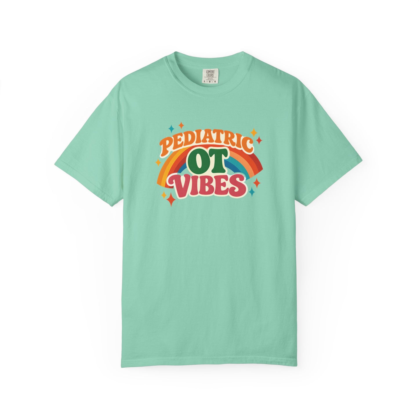 Pediatric OT Vibes T-shirt | Retro Rainbow Occupational Therapy Tee