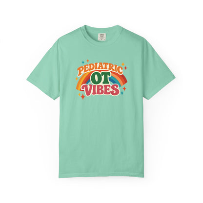 Pediatric OT Vibes T-shirt | Retro Rainbow Occupational Therapy Tee
