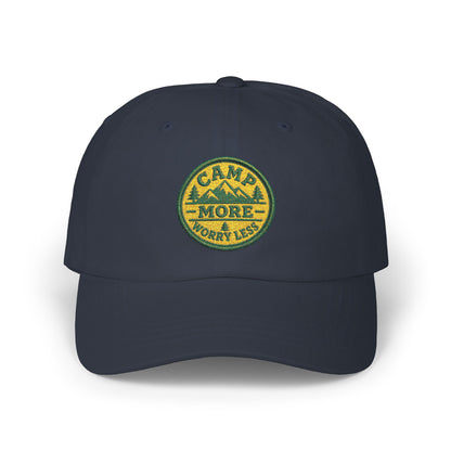 Camp More Worry Less Dad Cap | Embroidered Outdoor Patch Hat