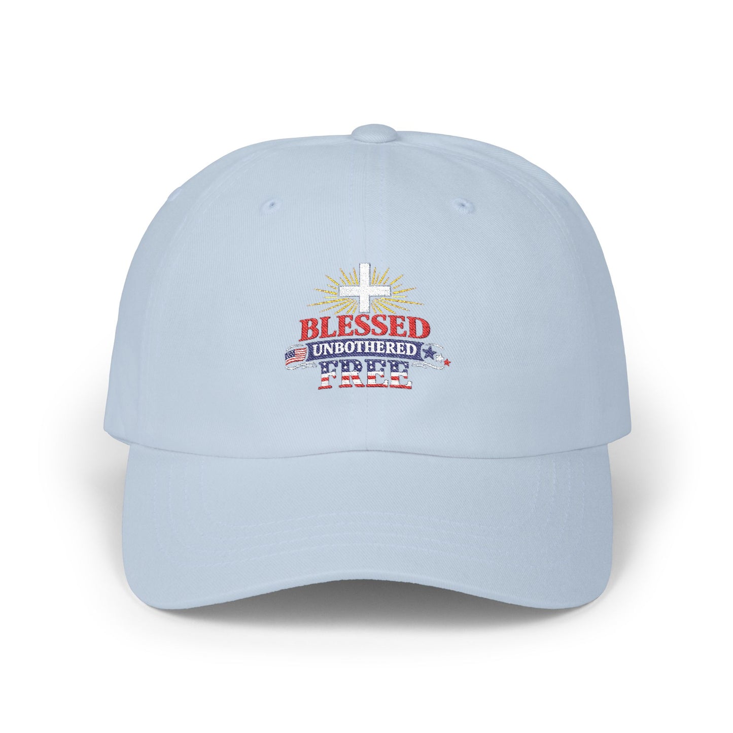 Blessed Unbothered Freedom Cap | Patriotic Faith Dad Cap