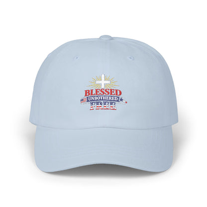 Blessed Unbothered Freedom Cap | Patriotic Faith Dad Cap
