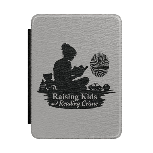 Raising Kids and Reading Crime Kindle Case | Reader Mom Silhouette