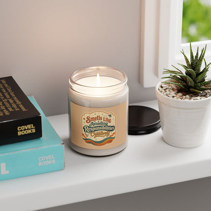 Smells Like Avoiding Responsibilities Retro Label Candle | 9oz Soy Jar