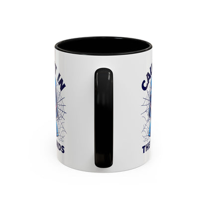 Nurse Coffee Mug, Cute Nursing Gift, Healthcare Appreciation, Fun Spider Design, Caught in the Rounds Mug