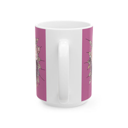 Blush Rose Bouquet Mug | Floral Ceramic Coffee Cup