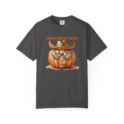Funny Halloween T-Shirt, Gourd Bless Tacos Tee, Unisex Graphic Tee, Taco Lover Shirt, Fall Festival Apparel, Cute Pumpkin Shirt
