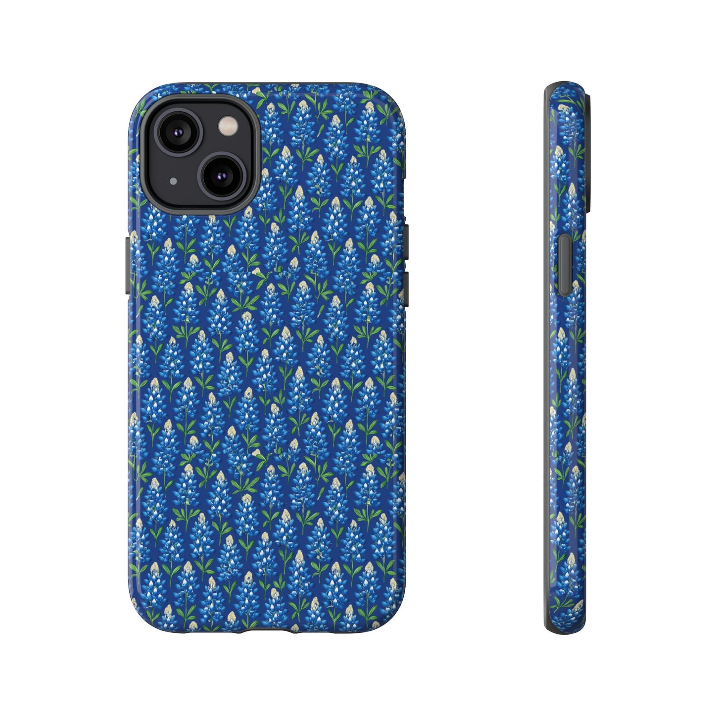 Phone Case, Texas Bluebonnet Tough Case, Navy Floral Phone Cover, Protective iPhone Case, Samsung Galaxy Case, Texas Wildflower Gift