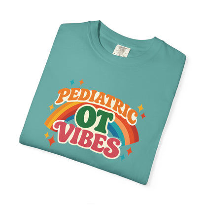 Pediatric OT Vibes T-shirt | Retro Rainbow Occupational Therapy Tee