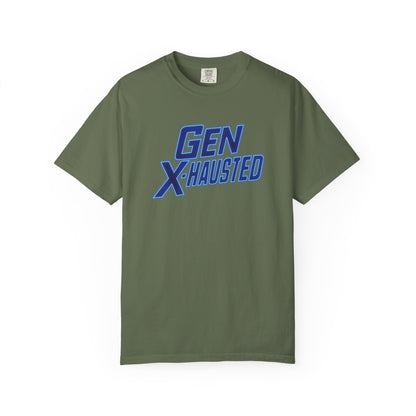 Gen X-Hausted Unisex T-shirt, Forgot Again Found Out Funny Tee, Gen X Humor Gift, Retro 80s 90s Shirt, Vintage Style Clothing