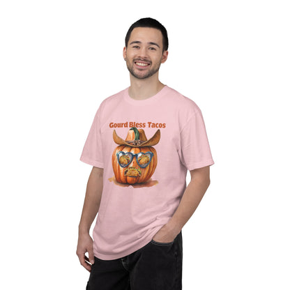 Funny Halloween T-Shirt, Gourd Bless Tacos Tee, Unisex Graphic Tee, Taco Lover Shirt, Fall Festival Apparel, Cute Pumpkin Shirt