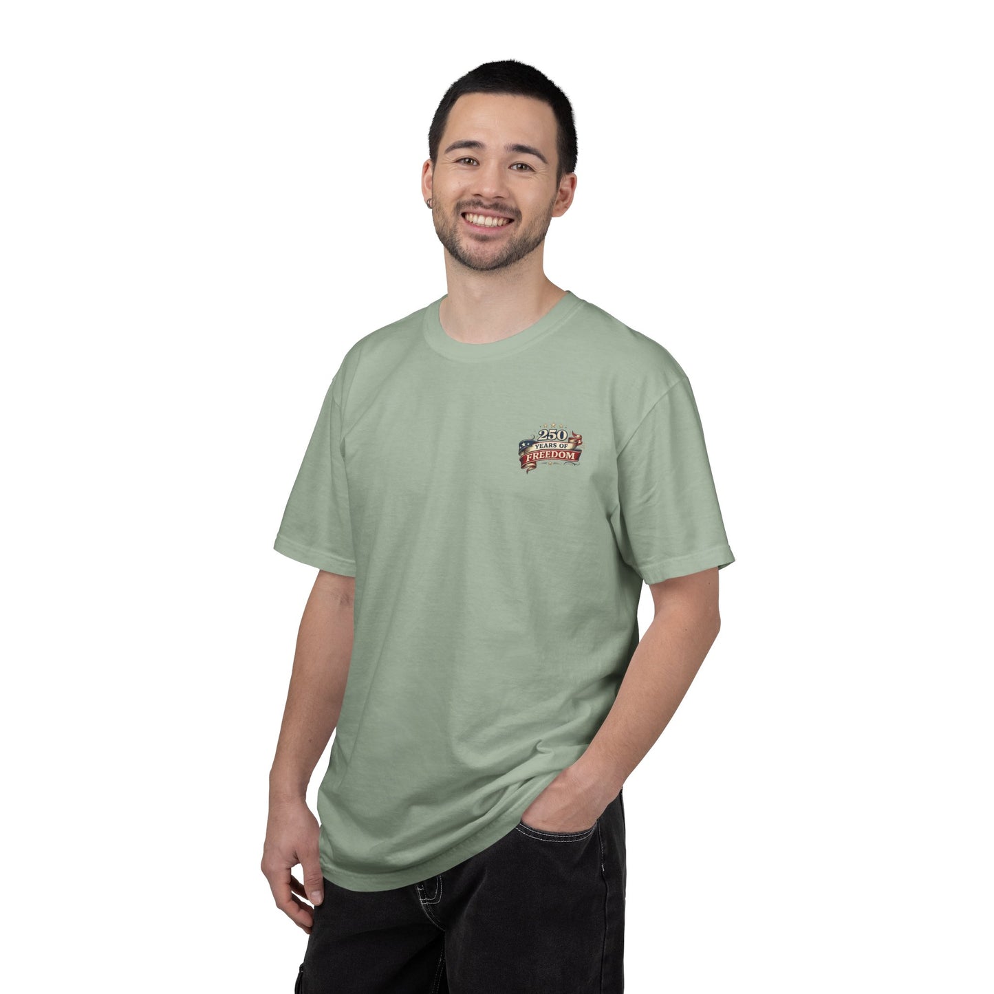 250 Years of Freedom T-shirt | American Flag Ribbon Patriotic Tee