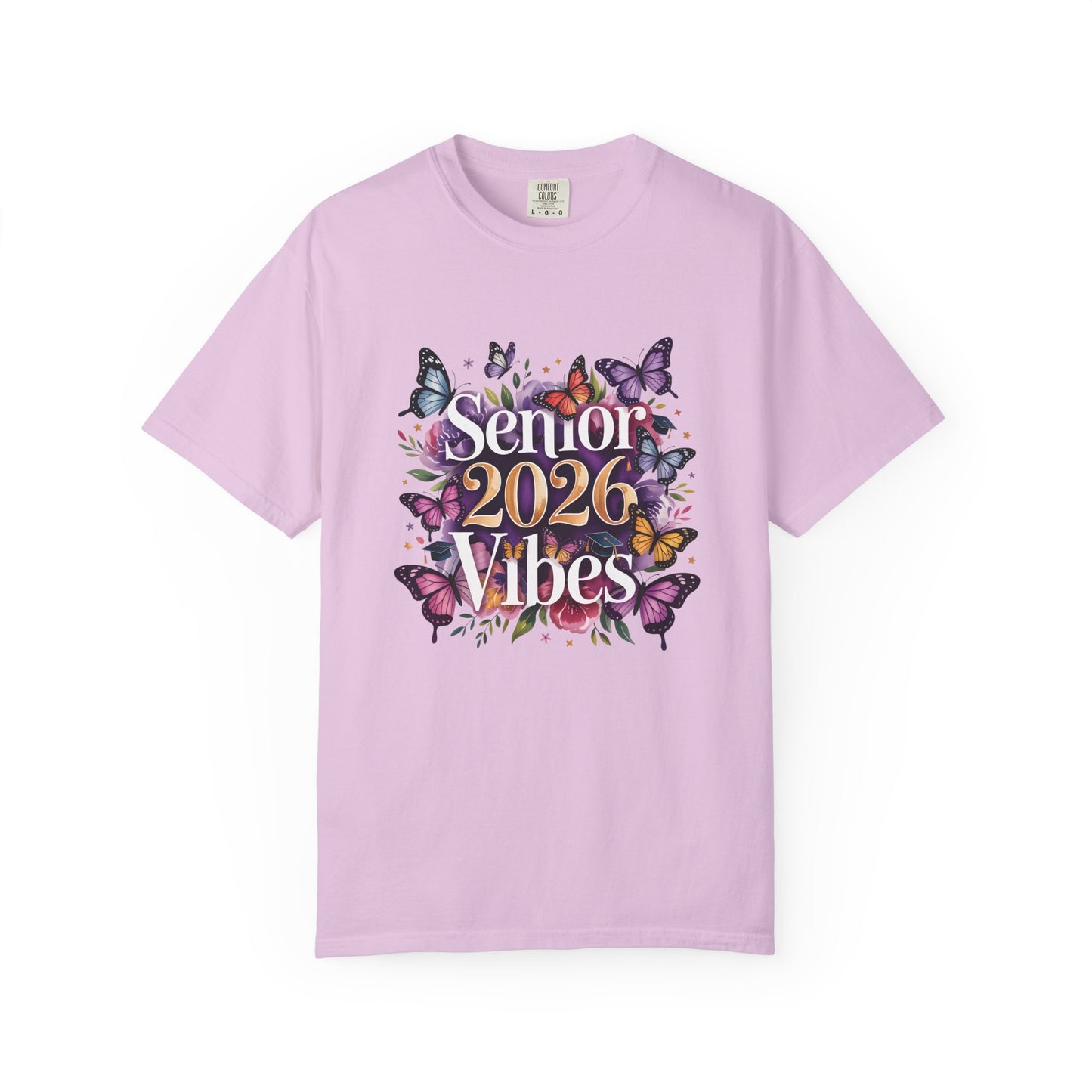 Senior 2026 Vibes T-Shirt | Butterfly Graduation Design