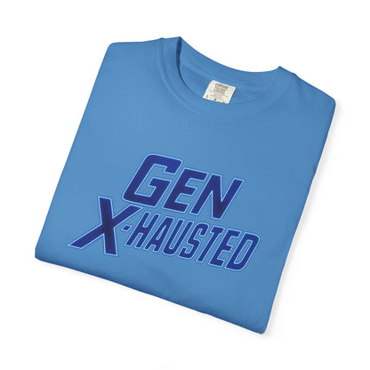 Gen X-Hausted Unisex T-shirt, Forgot Again Found Out Funny Tee, Gen X Humor Gift, Retro 80s 90s Shirt, Vintage Style Clothing