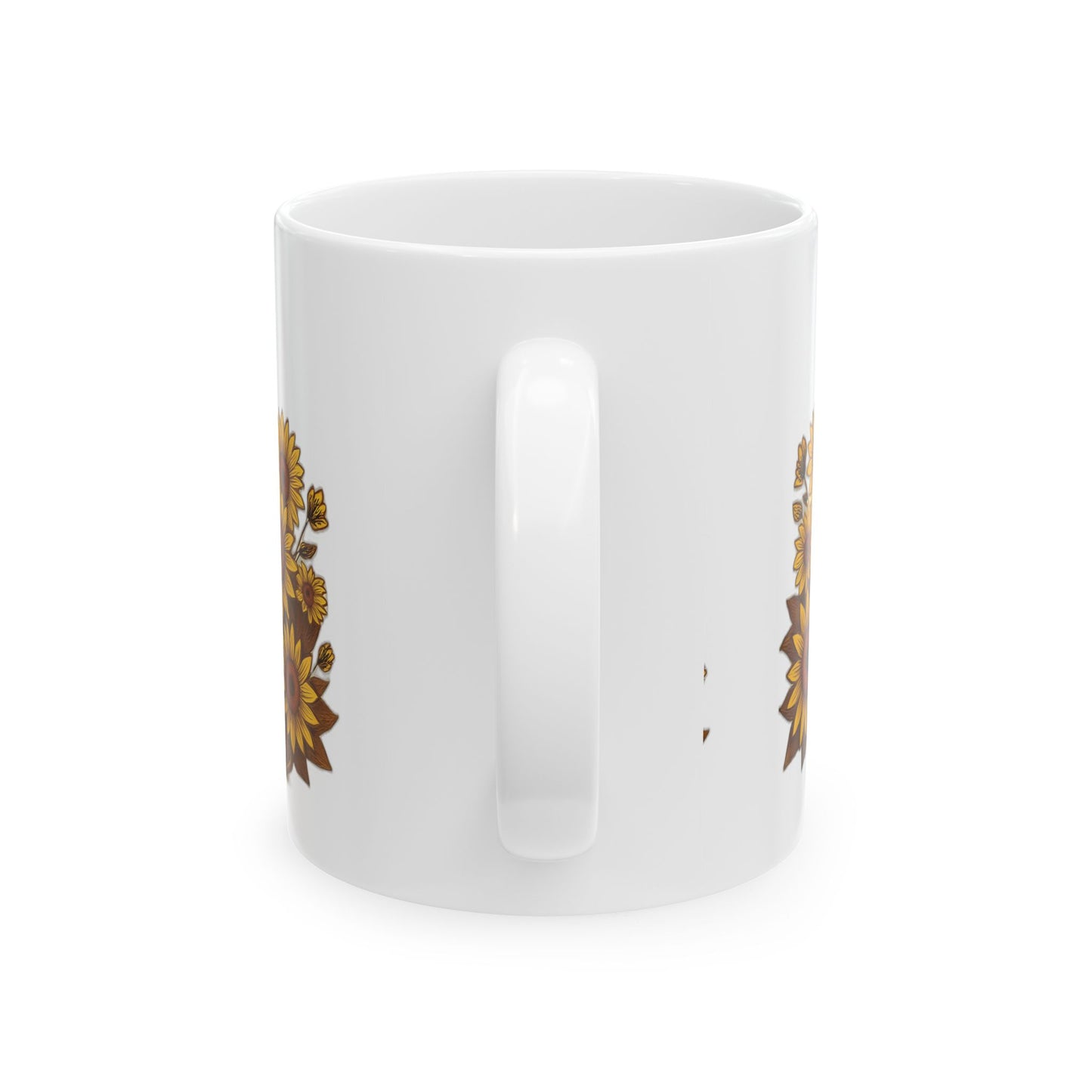 Sunflower Rustic Ceramic Mug - Charming Coffee Cup, Gift for Garden Lovers, Home Decor, Floral Tea Mug, Sunflower Lover's Gift