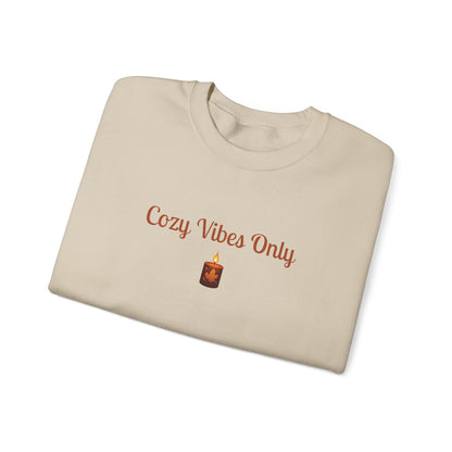 Cozy Vibes Only Sweatshirt, Unisex Crewneck, Casual Wear, Fall Fashion, Gift for Her, Cozy Apparel, Warm Layering