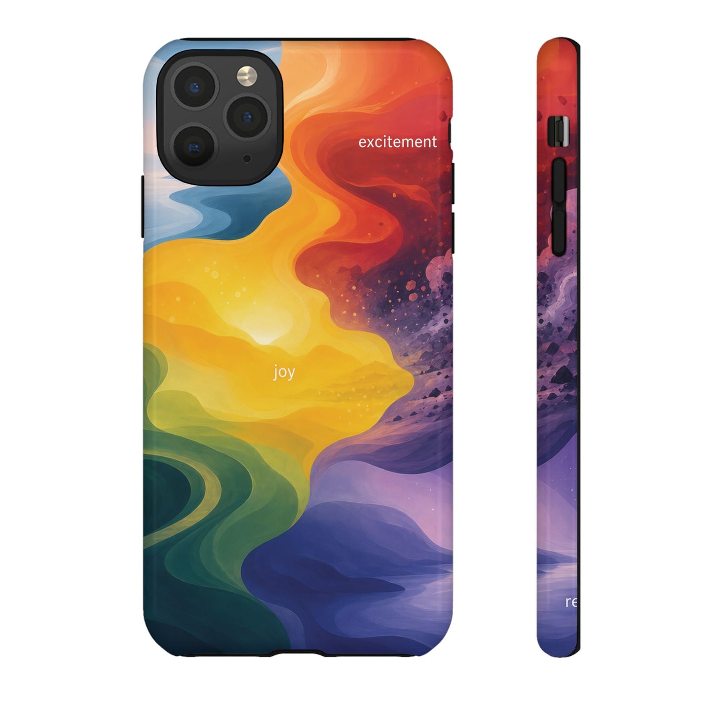 Emotion Spectrum Wave Tough Case | Colorful Abstract Phone Case