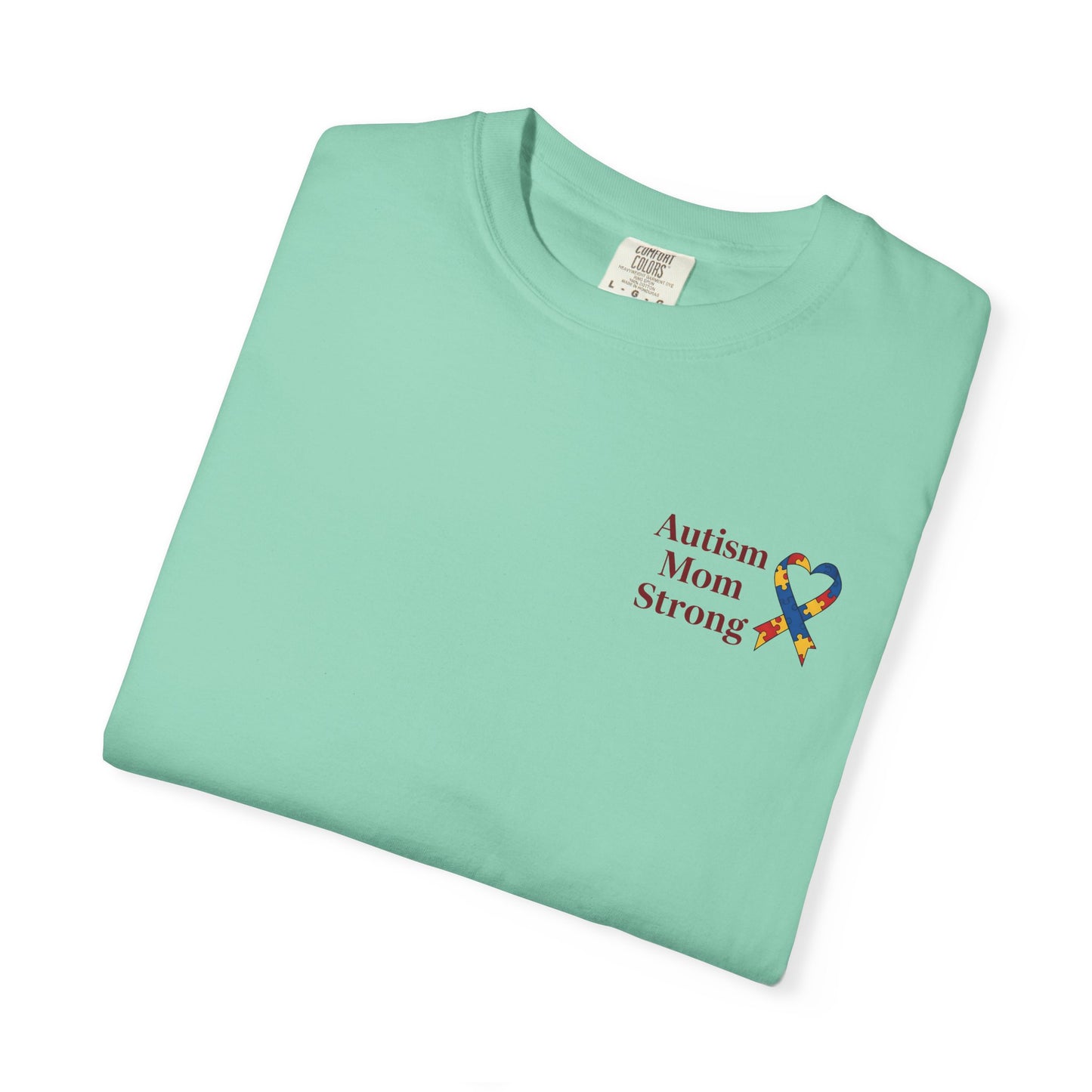 Autism Mom Strong T-shirt | Autism Awareness Puzzle Ribbon