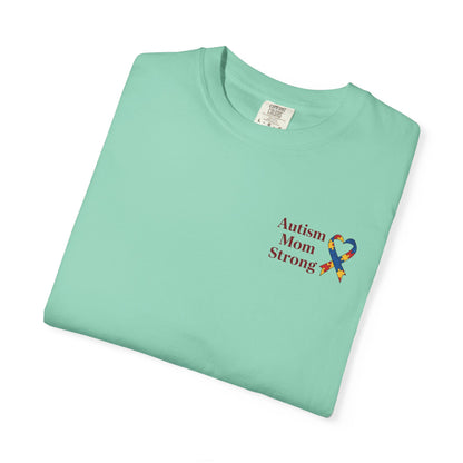 Autism Mom Strong T-shirt | Autism Awareness Puzzle Ribbon