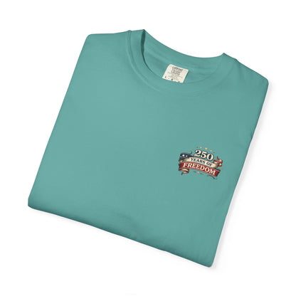 250 Years of Freedom T-shirt | American Flag Ribbon Patriotic Tee
