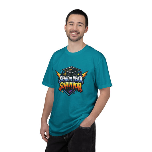 Senior Year Survivor T-Shirt | Graduation Cap Retro Gaming Style