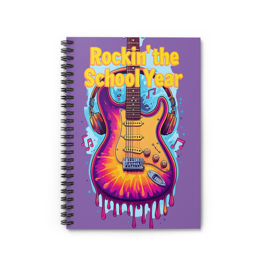 Rockin' School Year Notebook, Music Lover Diary, Gift for Students, Guitar Art Journal, Back to School Supplies, Fun Study Planner