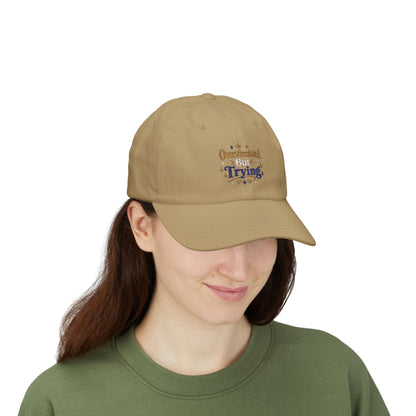 Overstimulated But Try Dad Cap — Funny Dad Hat for Tired Parents