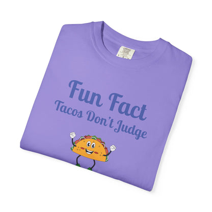 Fun Fact Taco Unisex Tee - Humorous Foodie Shirt, Gift for Taco Lovers, Casual Wear, Cute Graphic Tee
